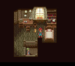 母親に起こされたクロノ