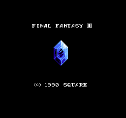 ファイナルファンタジー3 ファミコン版 タイトル画面