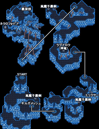 次元のはざま(ラストフロア)のマップ