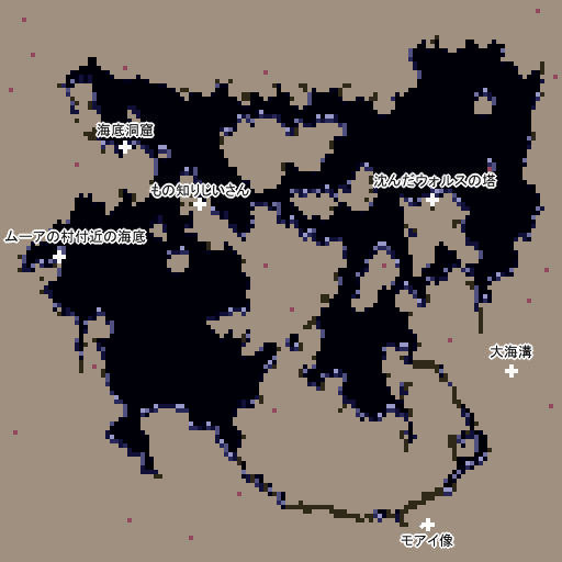 第三世界(海底)の地図