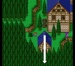 この小屋から森に入る